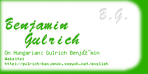 benjamin gulrich business card